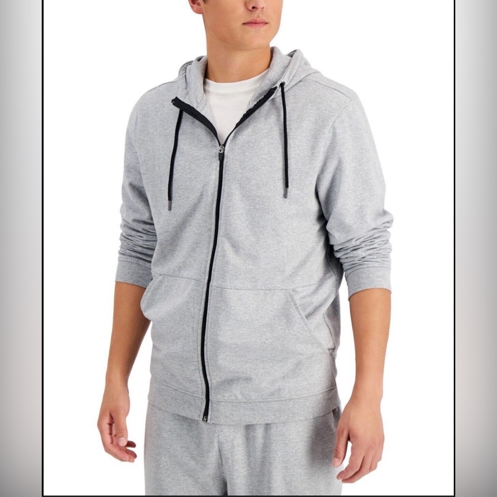 Five Four Full Zip Light Gray Hoodie Sweatshirt Jacket Size Medium